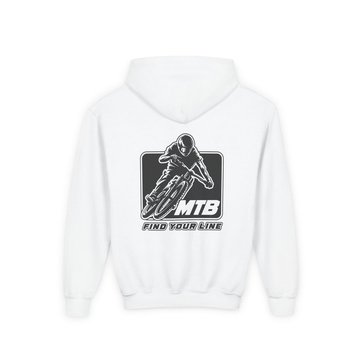 MTB Black Graphic Youth Pullover Hoodie
