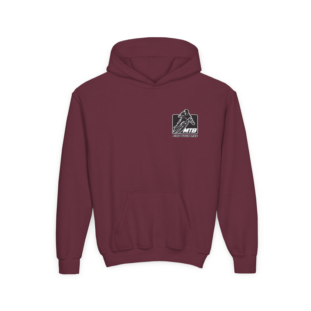MTB Black Graphic Youth Pullover Hoodie
